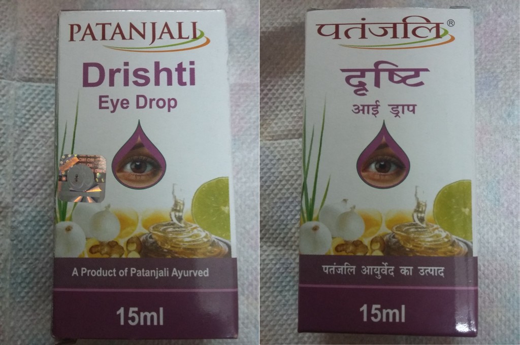 Review Patanjali Drishti Eye Drop Packing