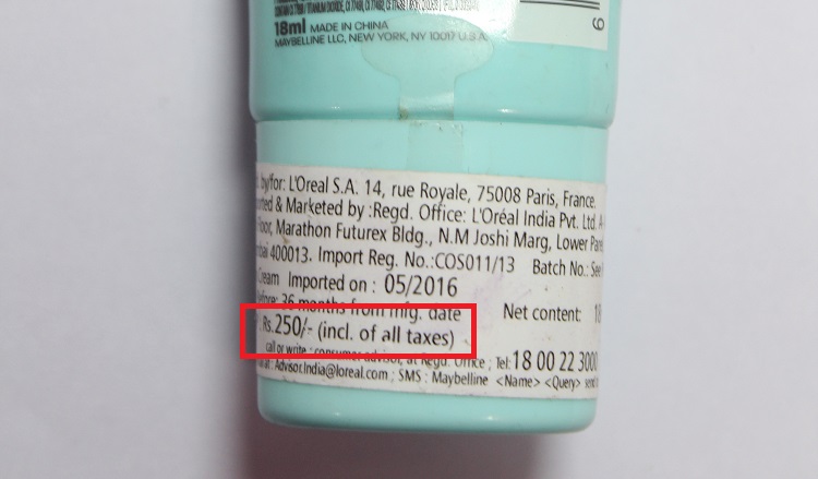 Review - Maybelline clearglow bb cream price in India