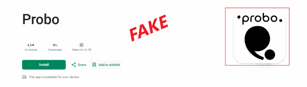 fake probo app download apk in play store