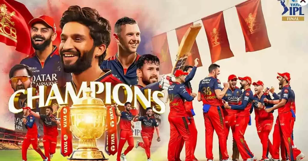 RCB richest ipl team celebrting first ever IPL championship